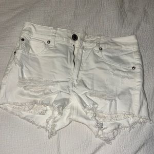 American eagle white jean shorts
